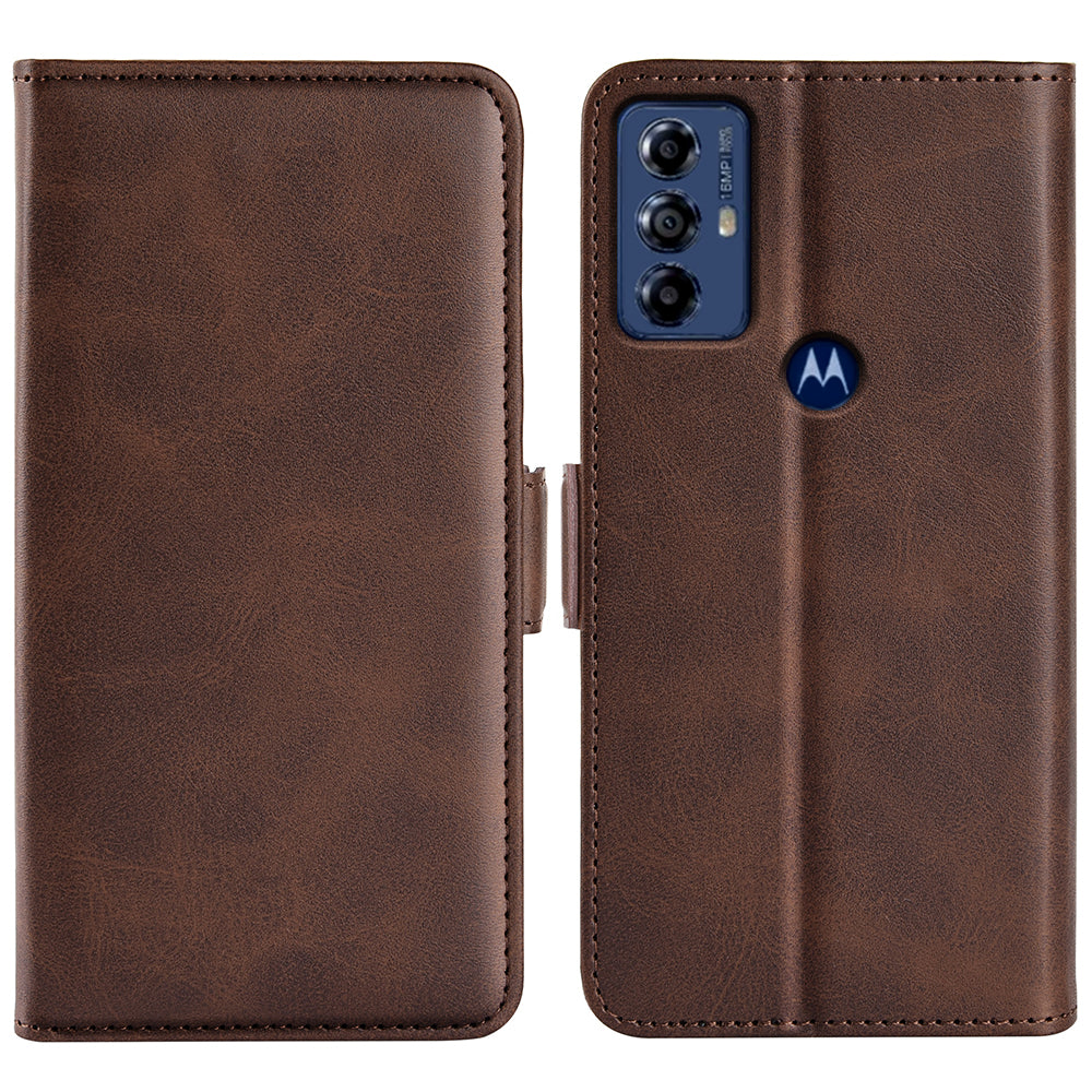 For Motorola Moto G Play (2023) 4G Calf Texture Phone Case PU Leather Dual Magnetic Clasp Foldable Stand Wallet Cell Phone Cover For Motorola Moto G Play (2023) 4G Calf Texture Phone Case PU Leather Dual Magnetic Clasp Foldable Stand Wallet Cell Phone Cover